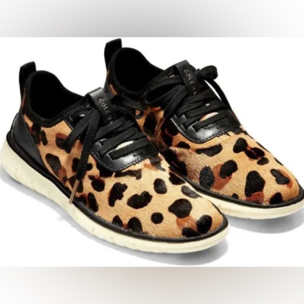 Cole Haan Women's Zerogrand calf hair leopard print shoes